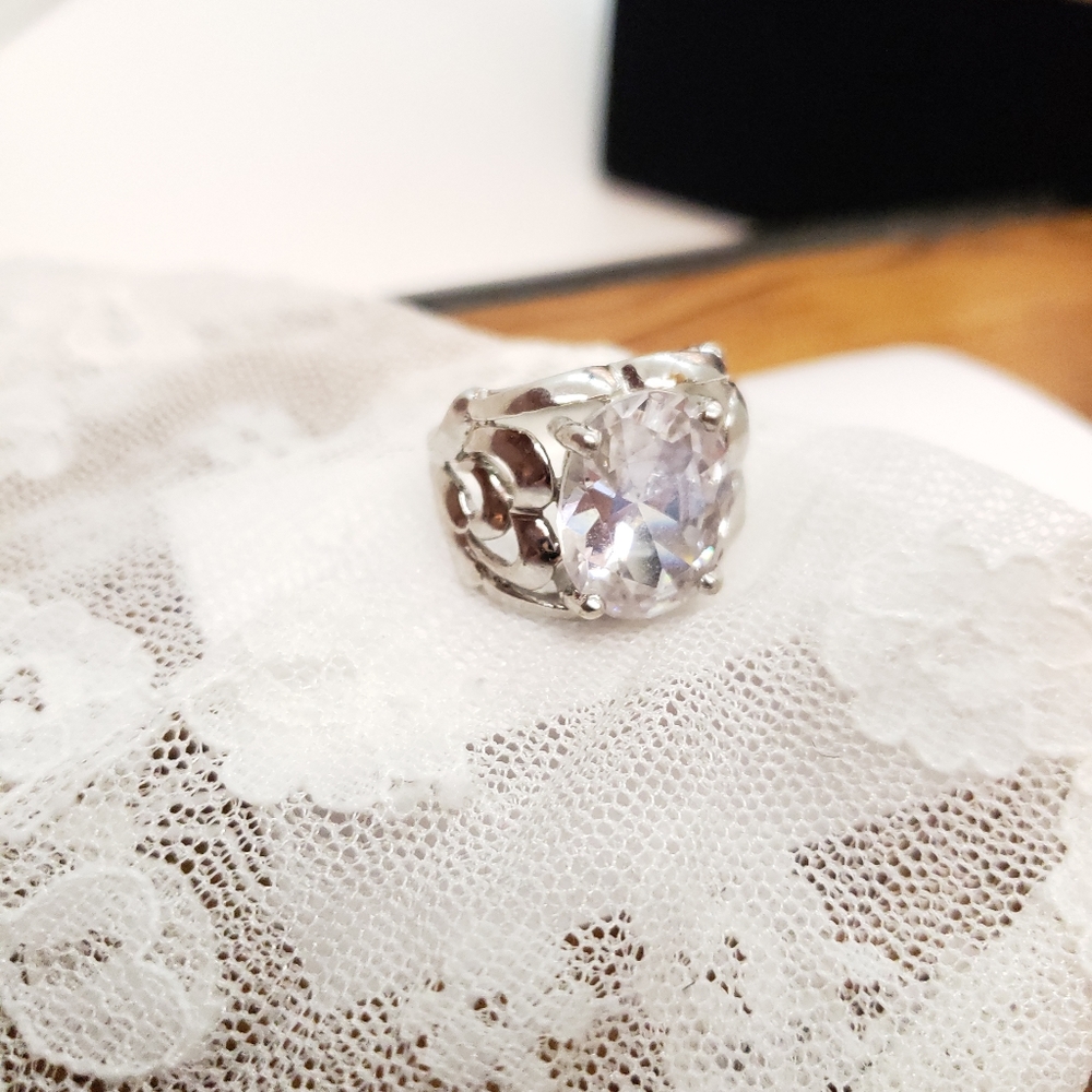 Vintage 925 Oval CZ Ring